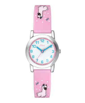 s.Oliver horlogenbandje silicone roze SO-3636-PQ