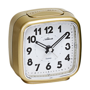 Atlanta 1978/9 gold quartz alarm clock sweeping second