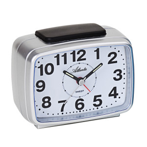Atlanta 1323/19 silver quartz alarm clock