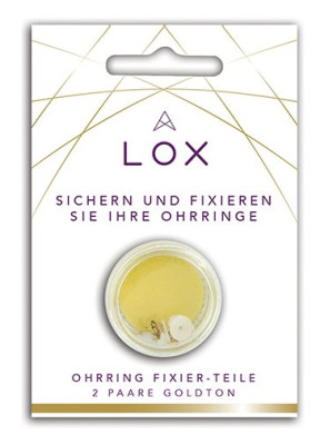 Lox - Oorbel beveiliging, anti allergisch, 24K verguld