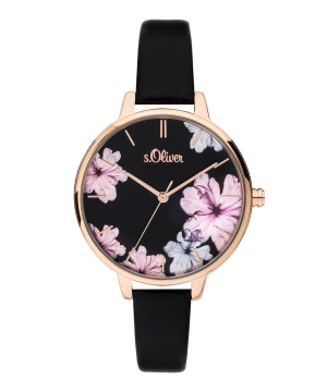 s.Oliver SO-3779-LQ Synthetic leather strap black