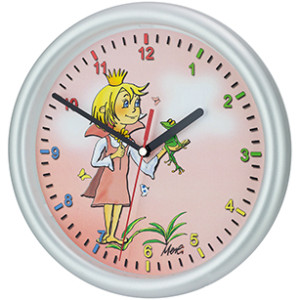 Horloge Murale d'enfants Princesse et grenouille