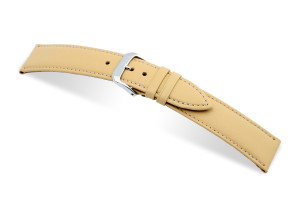 Leather strap Arezzo 16mm sand, smooth