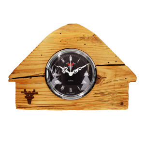Matured forest clock, Made in Germany, black dial, Black Forest lodge