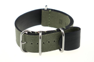 Bracelet-montre de soyage Denver 24mm vert