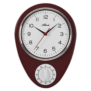 Atlanta 6114/1 kitchen clock red