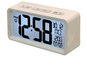 TECHNOLINE Quartz alarm clock made of 70% wheat