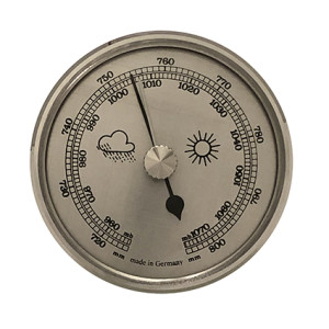 Barometer inbouw weerinstrument Ø 65 mm, zilverkleurig