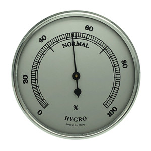 Hygrometer inbouw weerinstrument Ø 85 mm, zilverkleurig