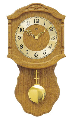 AMS quartz pendulum clock Kempten, solid oak