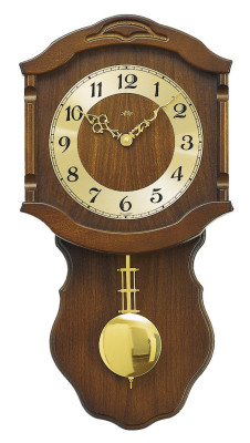 AMS quartz pendulum clock Kempten, walnut