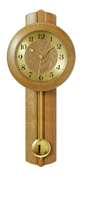 AMS wireless pendulum clock Wertach - oak