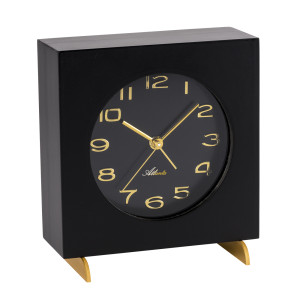 Atlanta 3104/7 Table clock quartz black