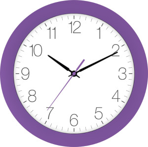 Horloge murale radio violette