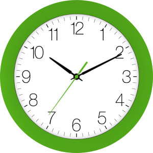 Horloge murale radiofréquence vert