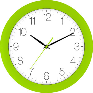 Horloge murale radiofréquence vert clair