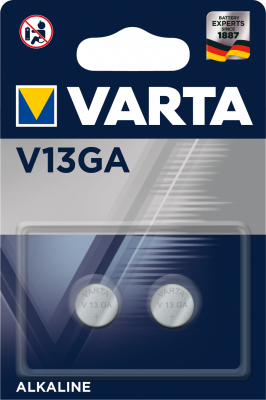 Varta V13GA / LR44 batterij - blister met 2 stuks