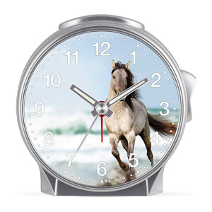 Children's alarm clock Horse - Horses on the beach