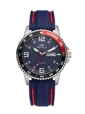 Uhren Manufactory Ruhla - Polshorloge Sport - Blauw-rood