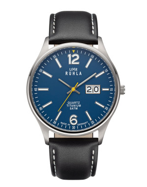 Horloges Manufactory Ruhla - Polshorloge Big Date blauw - Made in Germany