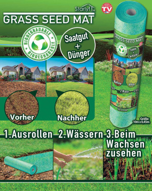 Graszaadmat - weelderig groen, sterk en egaal gazon - ook op hellingen!