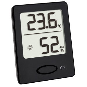Digitale thermo-hygrometer, zwart