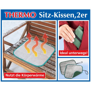 Thermo seat cushion set of 2 - ideal for on the go