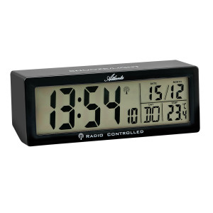 Atlanta 1892/7 radio controlled alarm clock black