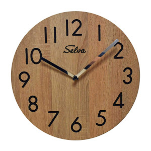 SELVA quartz wall clock Sonoma oak