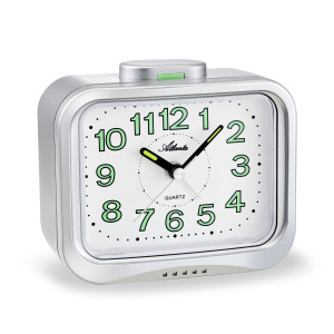 Atlanta 1940/19 quartz alarm clock silver