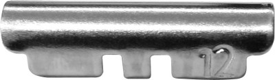 Flex metal band, stainless steel, 14 mm, steel, polished/brushed, with replaceable watch end