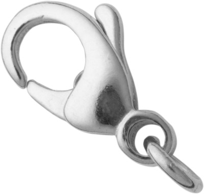 Carabiner curved silver 935/- rhodium-plated 11.00mm cast with jump ring Ø 3.50mm