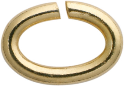 Bindering oval Edelstahl/vergoldet 7,00 x 5,00, Stärke 1,10mm