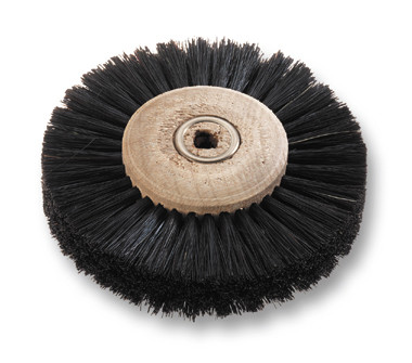 Ronde haarborstel zwart recht Ø 80 mm 4 rijen