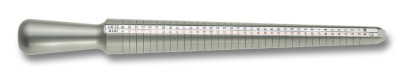 Triboulet pour bagues en aluminium anodisé gris, longueur 250 mm