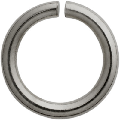 Jump ring round stainless steel / white Ø 5.00 mm, thickness 1.00 mm
