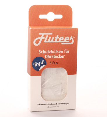 Flutees protective sleeves for ear studs, 10pcs. (For German market)