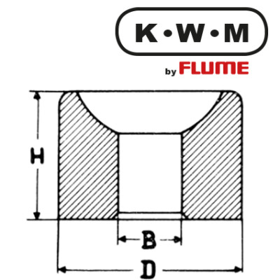 KWM Bouchon Messing L112 , B 2,30-H 2,7-D 3,52 mm