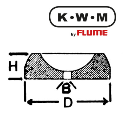 KWM-Einpresslager Messing C315, B 0,19-H 0,32-D 1,02 mm