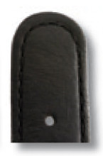 Lederband Dundee 16mm zwart met Struisvogelprint