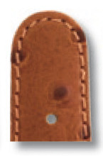Lederband Dundee 14mm cognac met Struisvogelprint