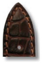 Leather strap Jackson 22mm mocha with alligator imprinting