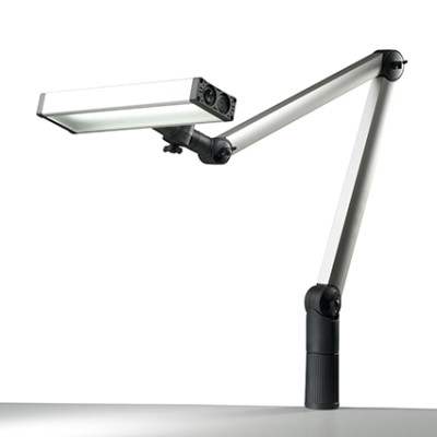 Lampe LED pour poste de travail UNILED II bras articulé, 27W, 5200-5700K, largeur de la lampe 548 mm