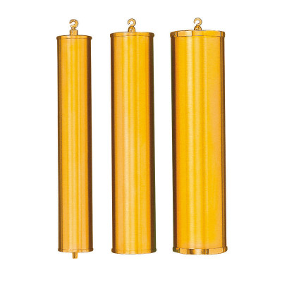 Weight sleeve polished yellow brass l: 252 exterior Ø: 60