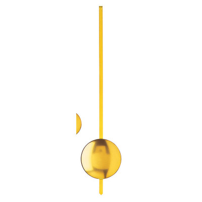 Pendule à quartz jaune L: 235mm Ø de l'objectif: 50mm