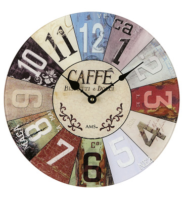 AMS Horloge murale à quartz Caffè