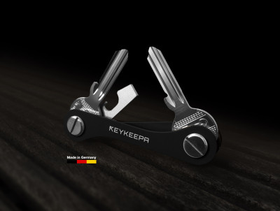 Keykeepa Sleutelhouder aluminium, tot 12 sleutels, zwart