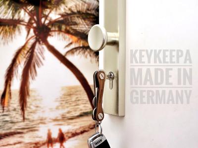 Keykeepa Sleutelhouder notenhout, tot 12 sleutels, bruin