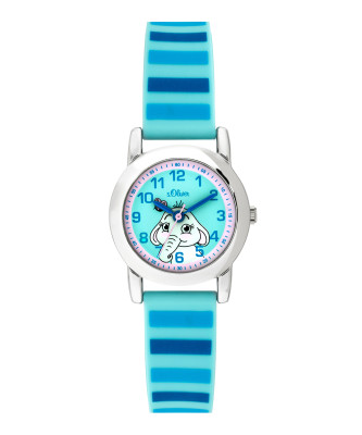 s.Oliver horlogenbandje silicone lichtblauw SO-3614-PQ