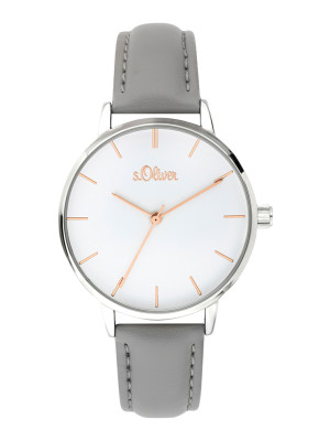 s.Oliver Synthetic leather strap gray SO-3645-LQ